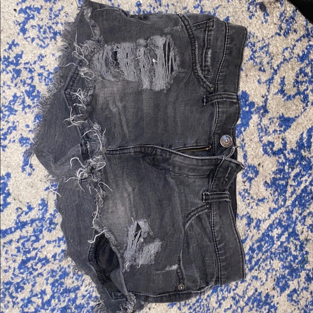 Express Black Ripped Shorts Size 8